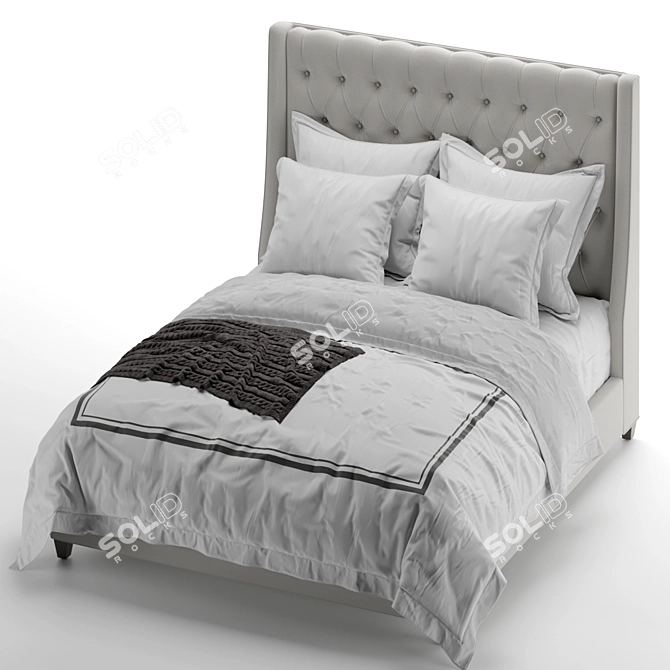 - Luxury Devereaux Tufted Bed
- Elegant Arhaus Devereaux Bed
- Opulent Tufted 3D model image 3