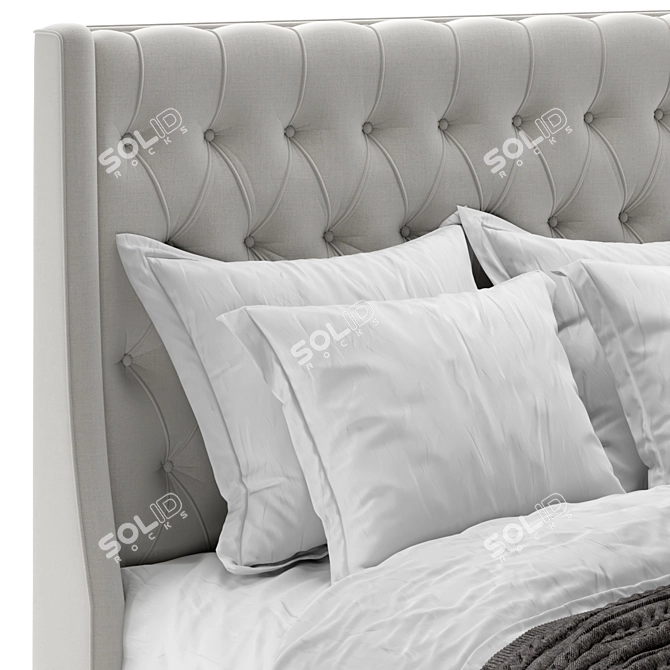 - Luxury Devereaux Tufted Bed
- Elegant Arhaus Devereaux Bed
- Opulent Tufted 3D model image 4