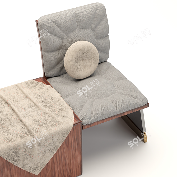 Fabric Love Chair: Stylish and Comfortable 3D model image 2