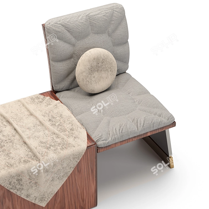 Fabric Love Chair: Stylish and Comfortable 3D model image 12