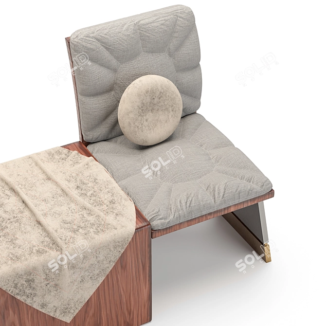 Fabric Love Chair: Stylish and Comfortable 3D model image 18