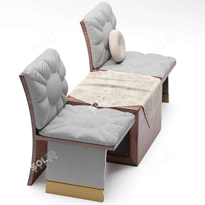 Fabric Love Chair: Stylish and Comfortable 3D model image 20