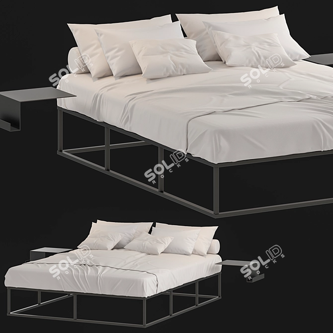 Modern 3D Bed with V-Ray | Design & Modeling 3D model image 2