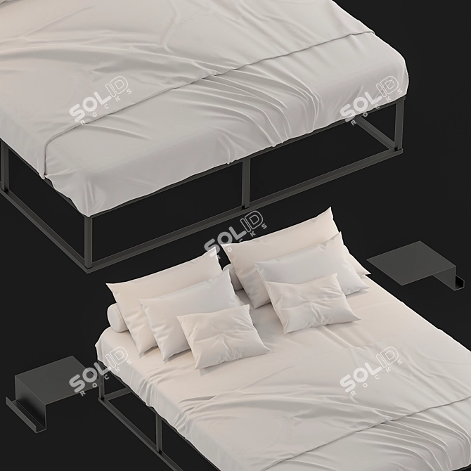 Modern 3D Bed with V-Ray | Design & Modeling 3D model image 3