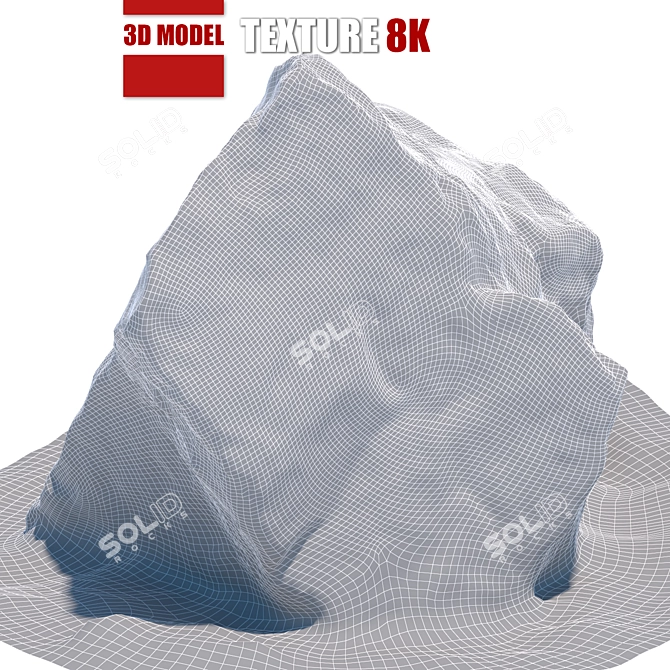 Detailed Stone Model with 8K Texture 3D model image 3