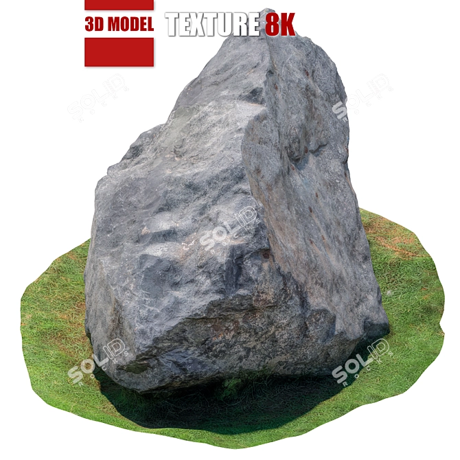 Detailed Stone Model with 8K Texture 3D model image 4