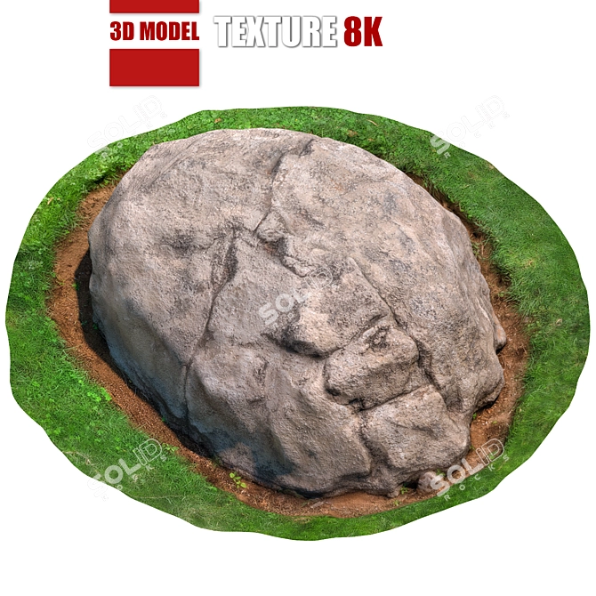 Detailed Stone Sculpture 3D model image 2