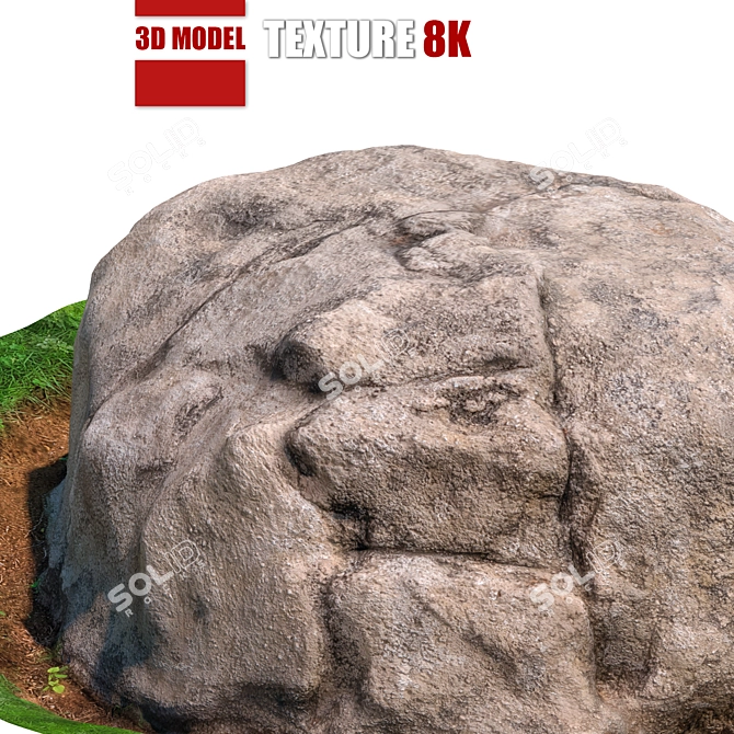 Detailed Stone Sculpture 3D model image 3