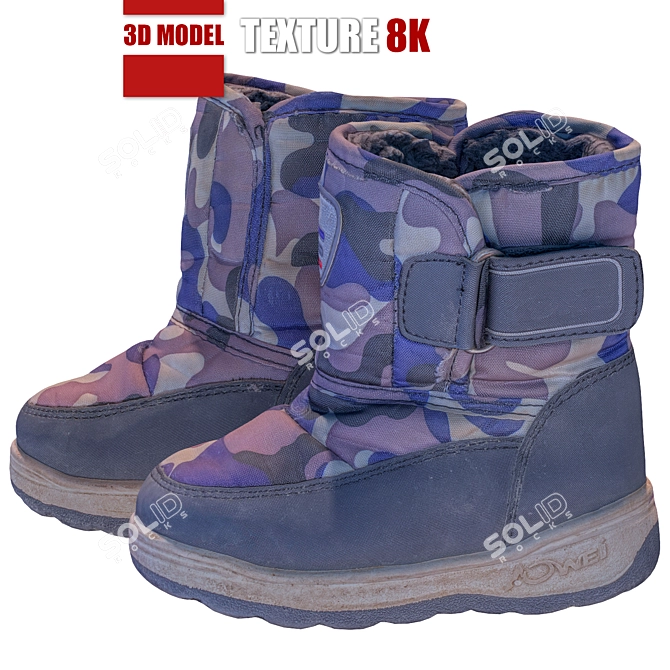 Kids Adventure Shoes 182 3D model image 1