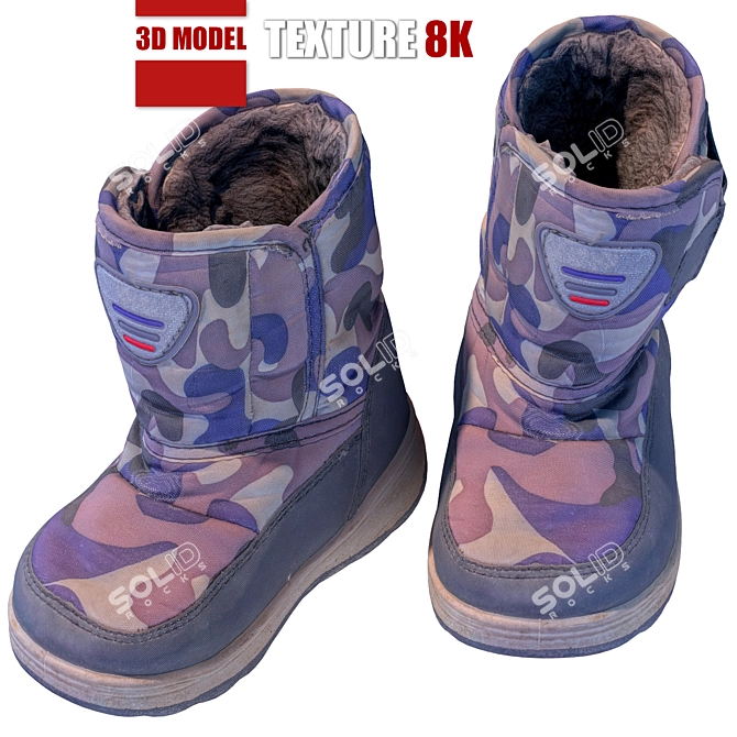 Kids Adventure Shoes 182 3D model image 2