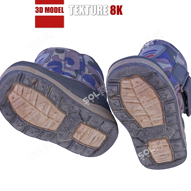 Kids Adventure Shoes 182 3D model image 4