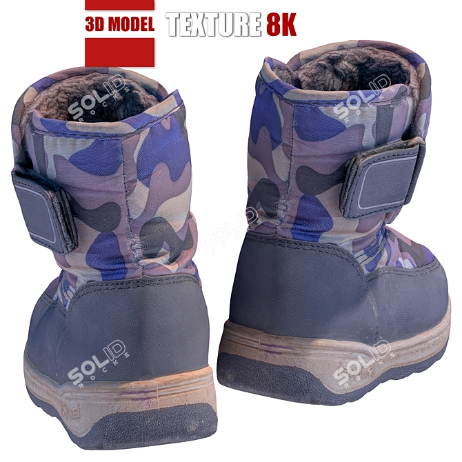 Kids Adventure Shoes 182 3D model image 5