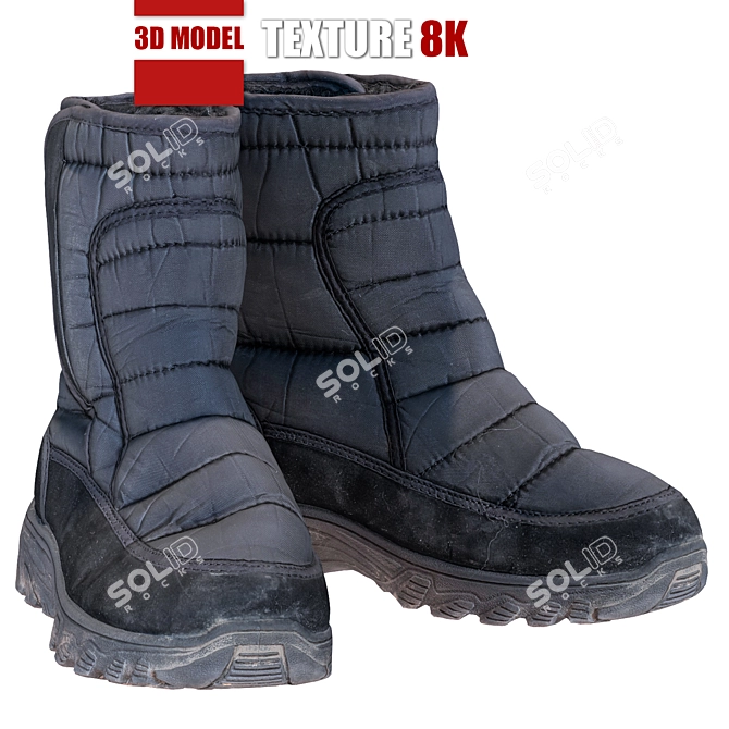 High-Quality Photogrammetry Boots 3D model image 1