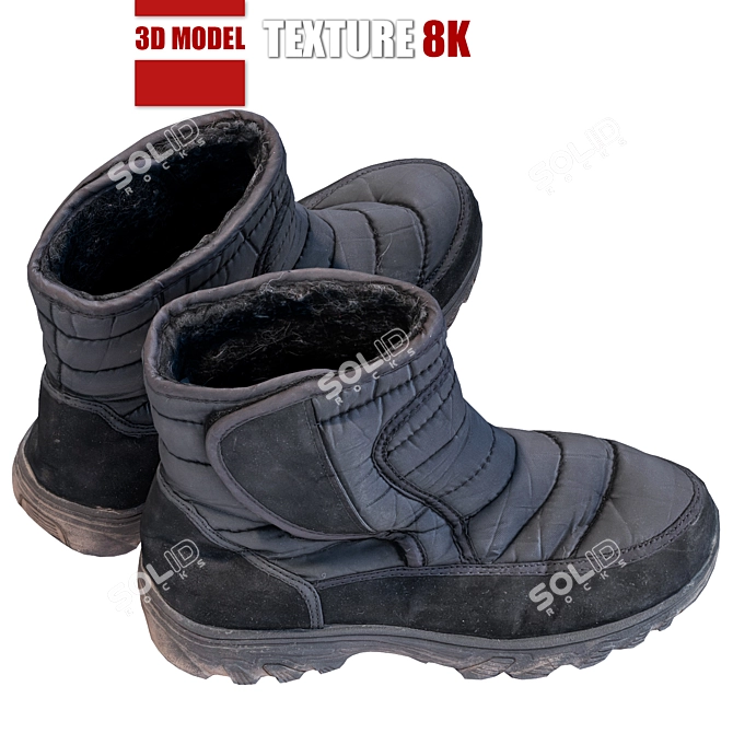 High-Quality Photogrammetry Boots 3D model image 2