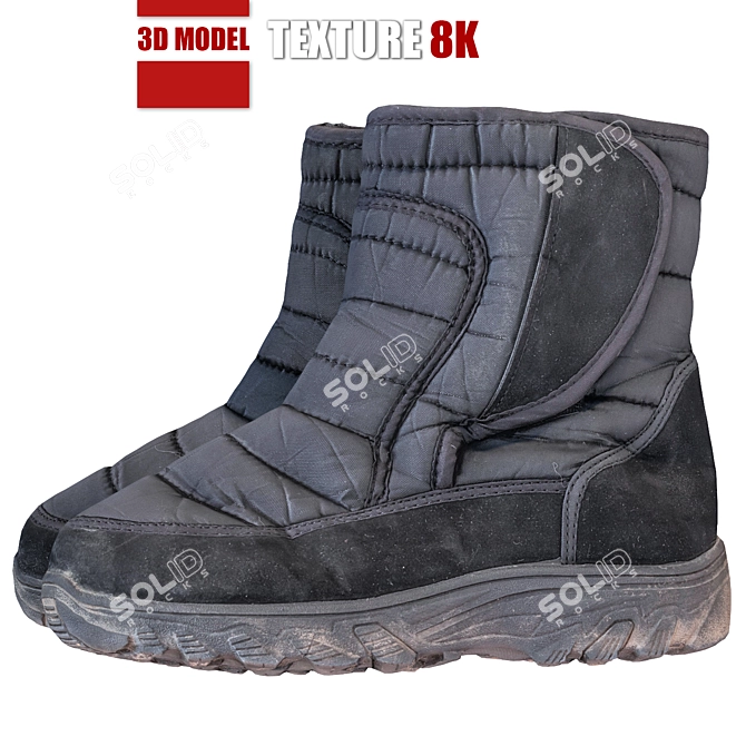 High-Quality Photogrammetry Boots 3D model image 3