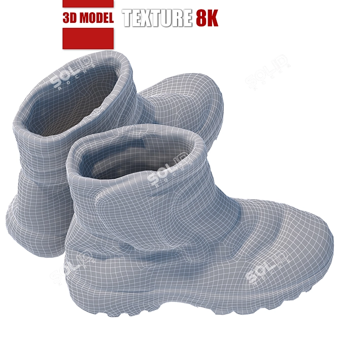 High-Quality Photogrammetry Boots 3D model image 4