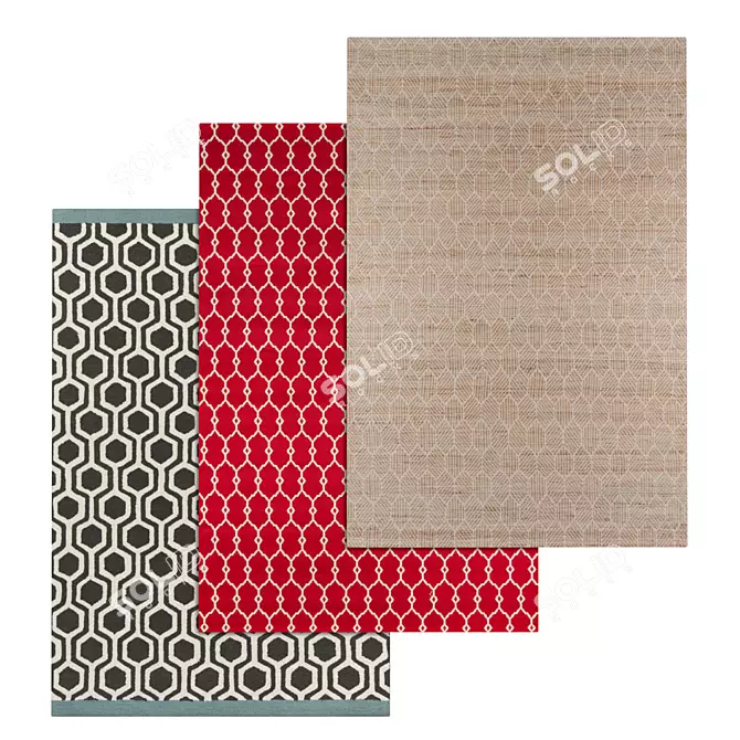 Versatile High-Quality Carpet Set 3D model image 1