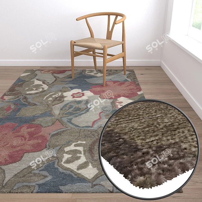 High-Quality Carpets Set 3D model image 5