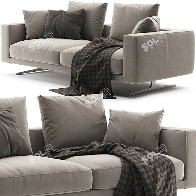 Flexform Campiello Sofa: Stylish and Versatile Seating 3D model image 2