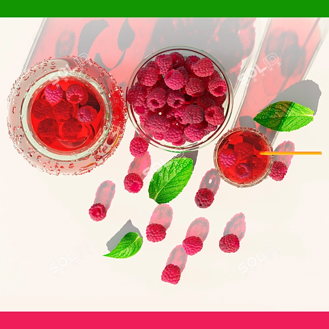 Tangy Raspberry Delight 3D model image 2