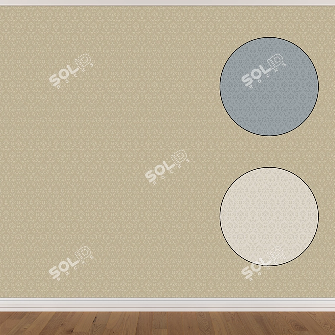 Seamless Wallpaper Set (3 Colors) 3D model image 1