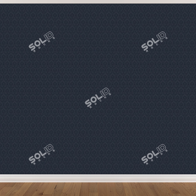 Seamless Wallpaper Set: 3 Colors 3D model image 2