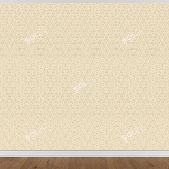 Seamless Wallpaper Set: 3 Colors 3D model image 3