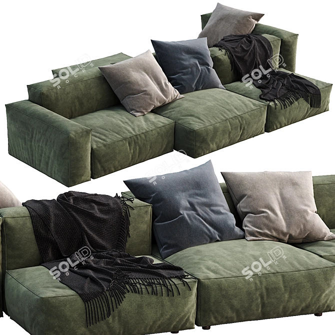 Flexteam Reef Sofa: Stylish and Versatile 3D model image 1