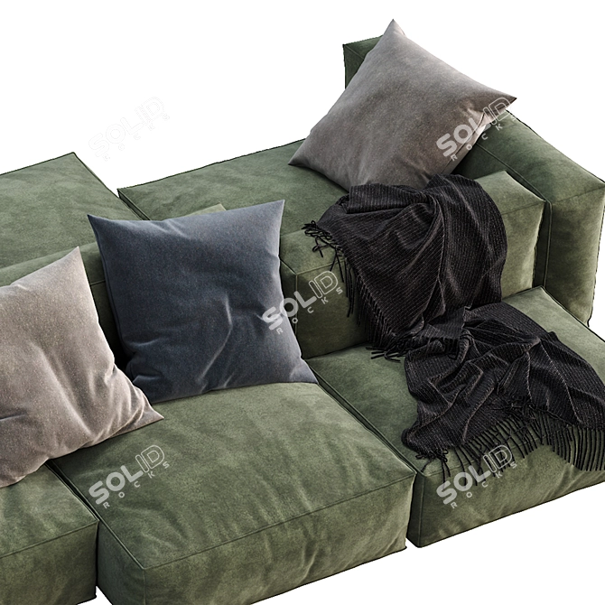 Flexteam Reef Sofa: Stylish and Versatile 3D model image 3