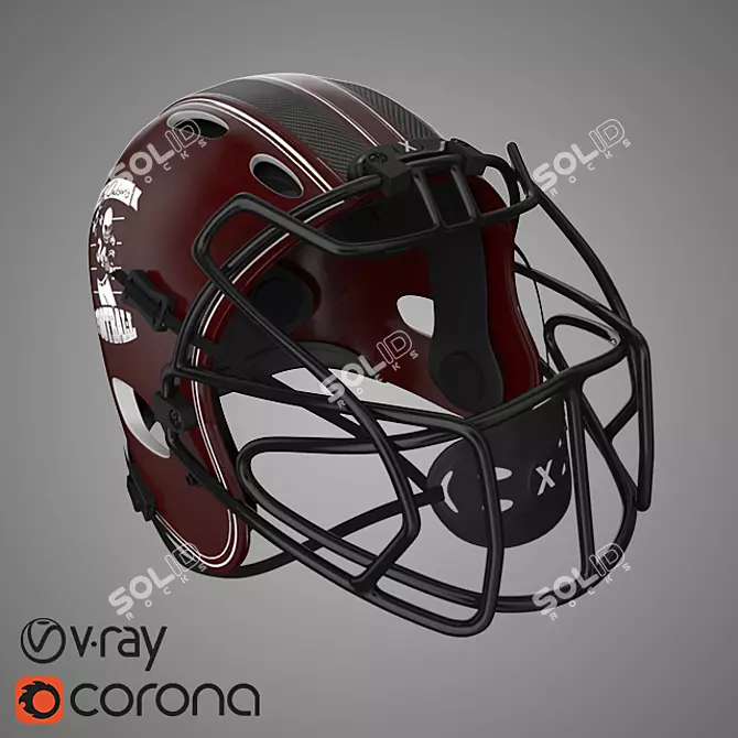 Xenith Football Helmet: Ultimate Head Protection 3D model image 5