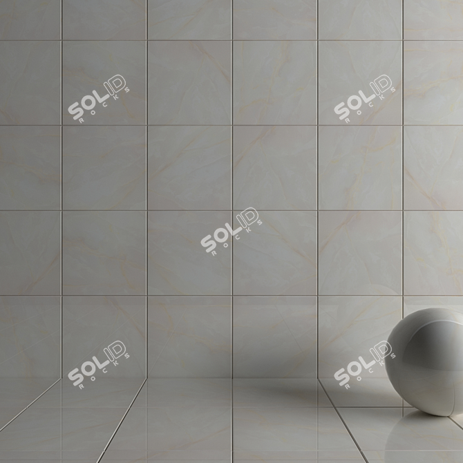 Kristal Bone Wall Tiles - Set of 2 3D model image 3