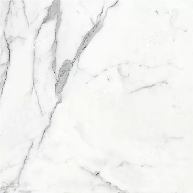 Elegant Legacy White Wall Tiles 3D model image 4