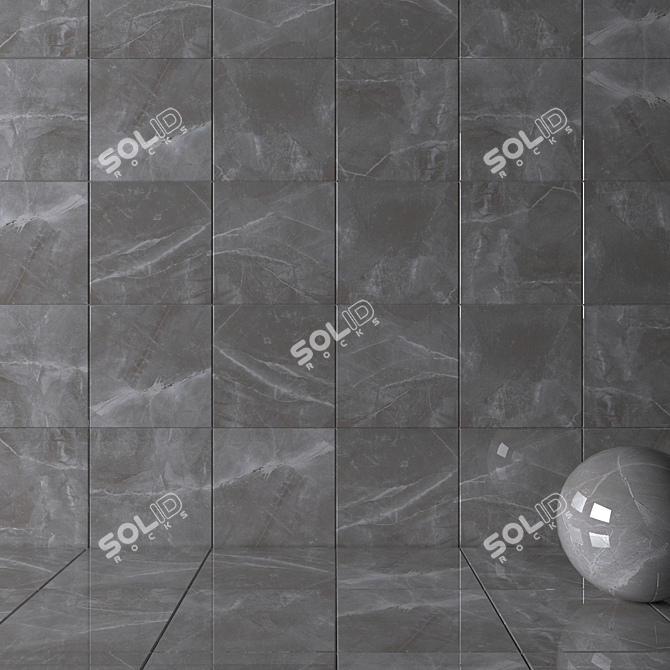 Elegant Lima Fume Wall Tiles 3D model image 2