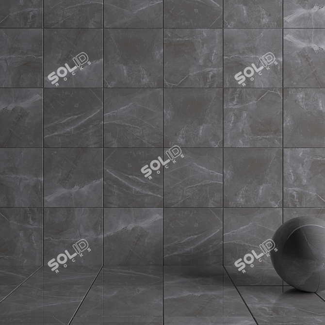 Elegant Lima Fume Wall Tiles 3D model image 3