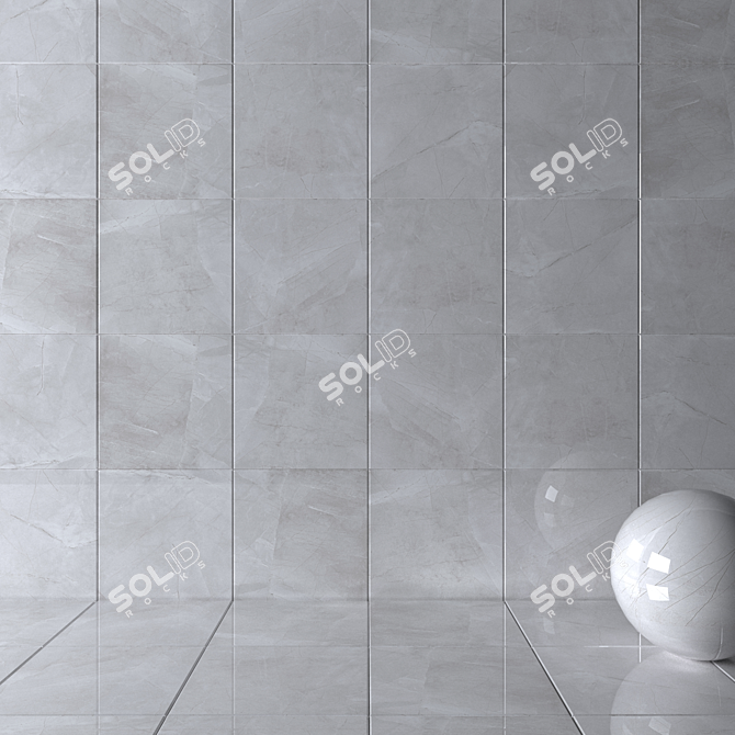  Lima Gray Wall Tiles: Multi-Texture, High-Definition 3D model image 2