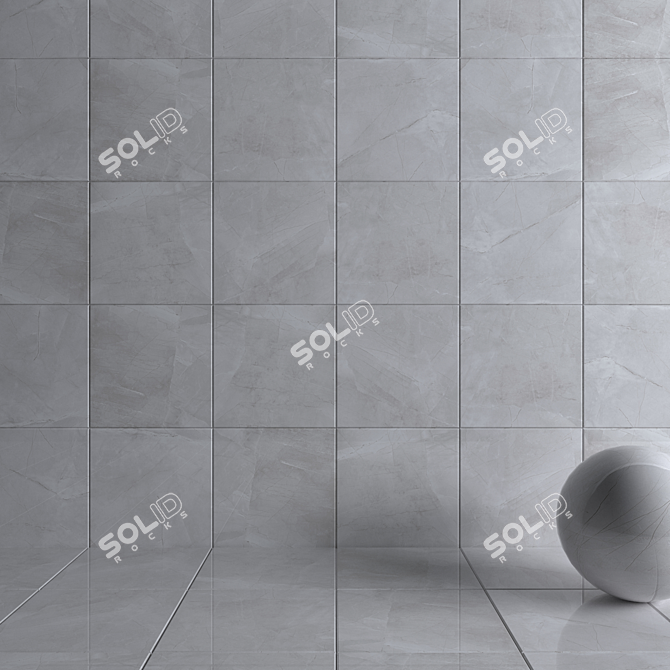  Lima Gray Wall Tiles: Multi-Texture, High-Definition 3D model image 3