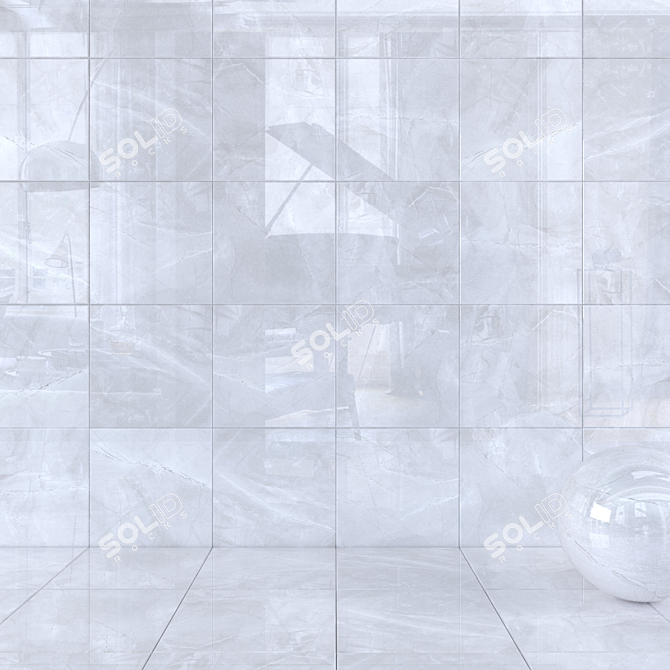 Lima Gray Wall Tiles - Set of 2 3D model image 1