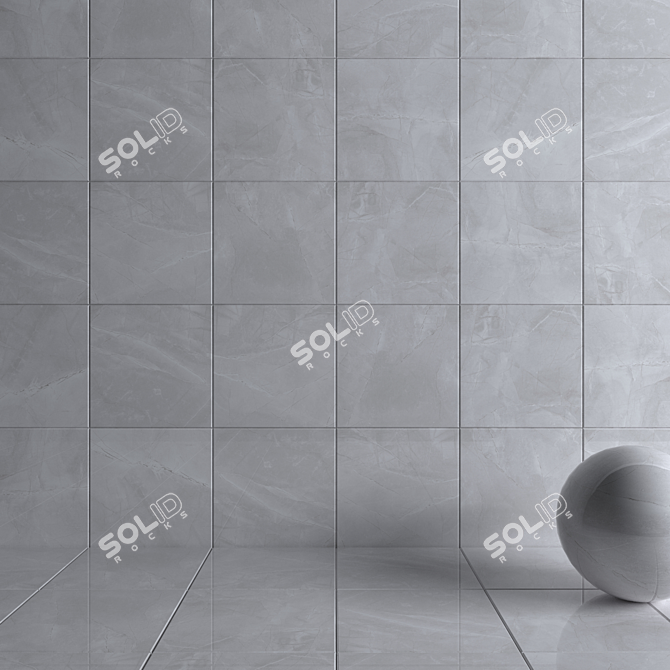 Lima Gray Wall Tiles - Set of 2 3D model image 3