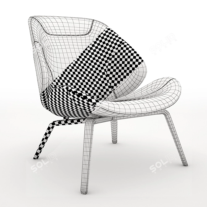 Contemporary Comfort in Armchair Eden 3D model image 2