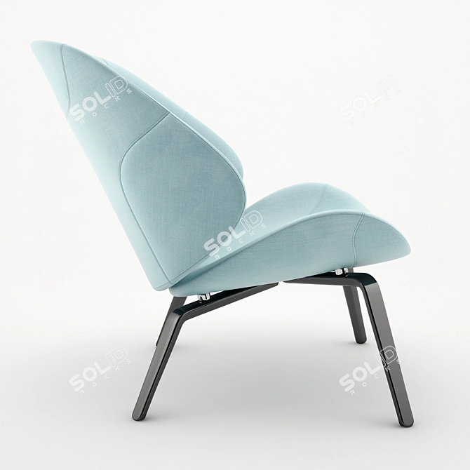 Contemporary Comfort in Armchair Eden 3D model image 4