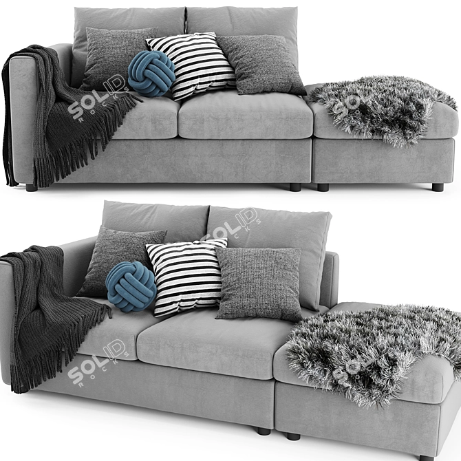 Ikea Finnala 2-Seater Sofa: Comfortable, Stylish, and Spacious 3D model image 2