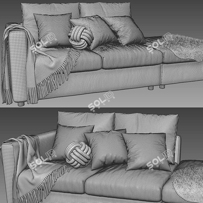 Ikea Finnala 2-Seater Sofa: Comfortable, Stylish, and Spacious 3D model image 5