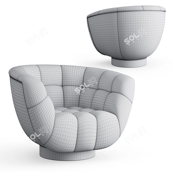 Luxury Essex Lounge Armchair 3D model image 3