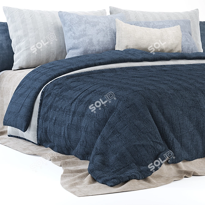 Modern Scandinavian Style Dunvik Bed 3D model image 3