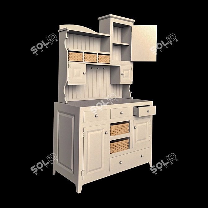 Cozy Cubby Hutch 3D model image 2