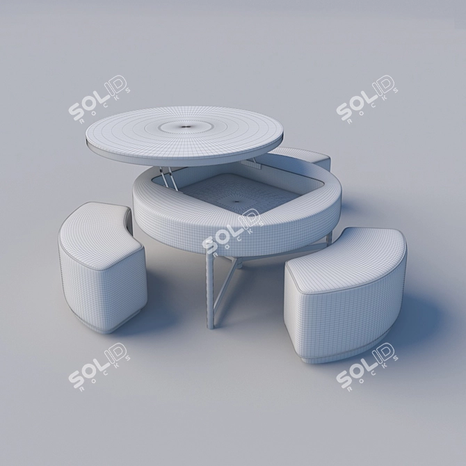 Elegant Chaji Coffee Table 3D model image 4