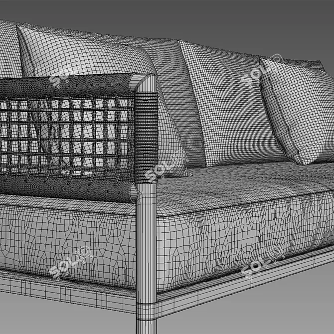 Elegant Verona Sofa: Restoration Hardware 3D model image 2