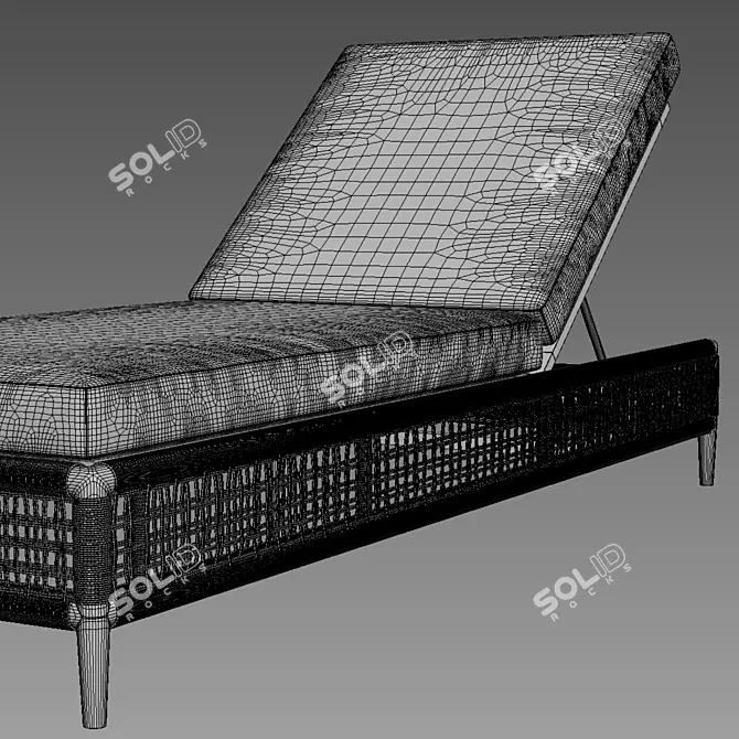 Restoration Hardware Verona Chaise || Stylish Reclining Lounger 3D model image 2