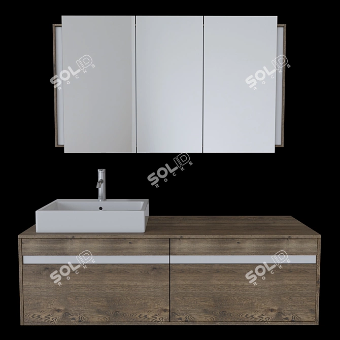 Ketho Floating Vanity Set 3D model image 3