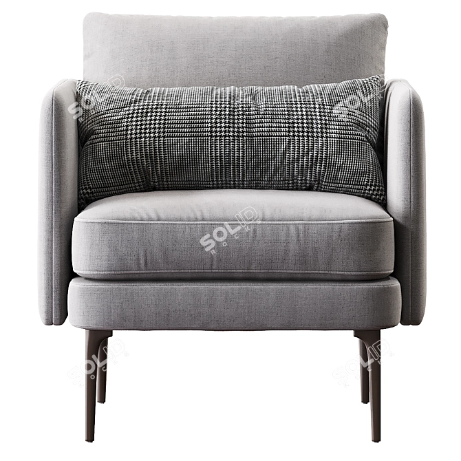 Auburn Comfort Chair: Stylish & Ergonomic 3D model image 2